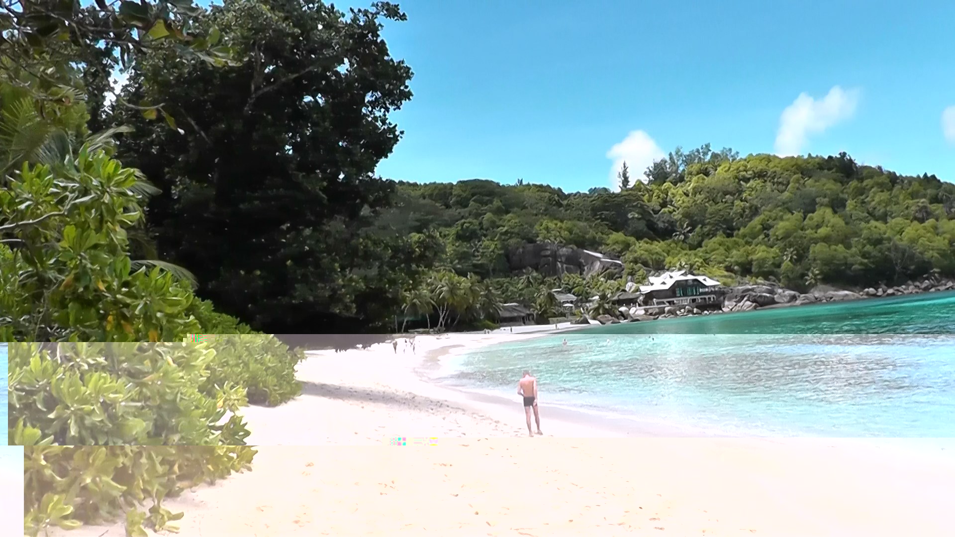 Anse Takamaka, plage, vue gauche